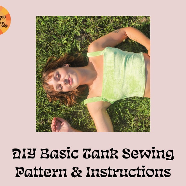 DIY Simple Tank Top | PDF Digital Sewing Pattern | Basic Tank Top Summer Top| Adjustable Straps Sewing Instruction