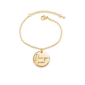 Pulsera manuscrita personalizada, pulsera con mensaje personalizado, regalo del Día de las Madres, joyería personalizada, regalos para novias