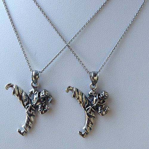 Karate Girl Necklace in Sterling Silver Karate Jewelry Etsy