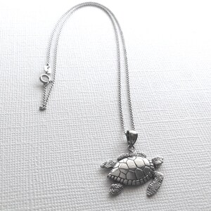Turtle Necklace in Sterling Silver Turtle Jewelry - Etsy