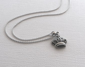 Unique Crown Necklace in 925 Sterling Silver