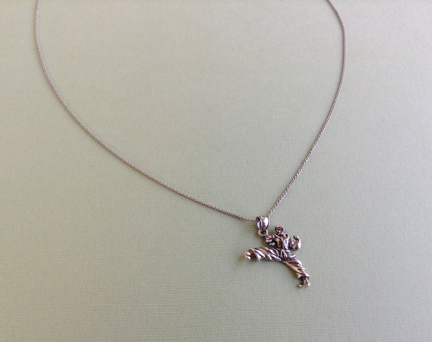 Karate Kid Necklace in Sterling Silver Karate Jewelry Etsy Canada