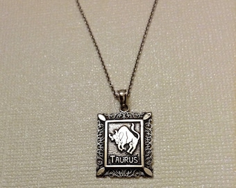 Taurus Zodiac Necklace in Sterling Silver