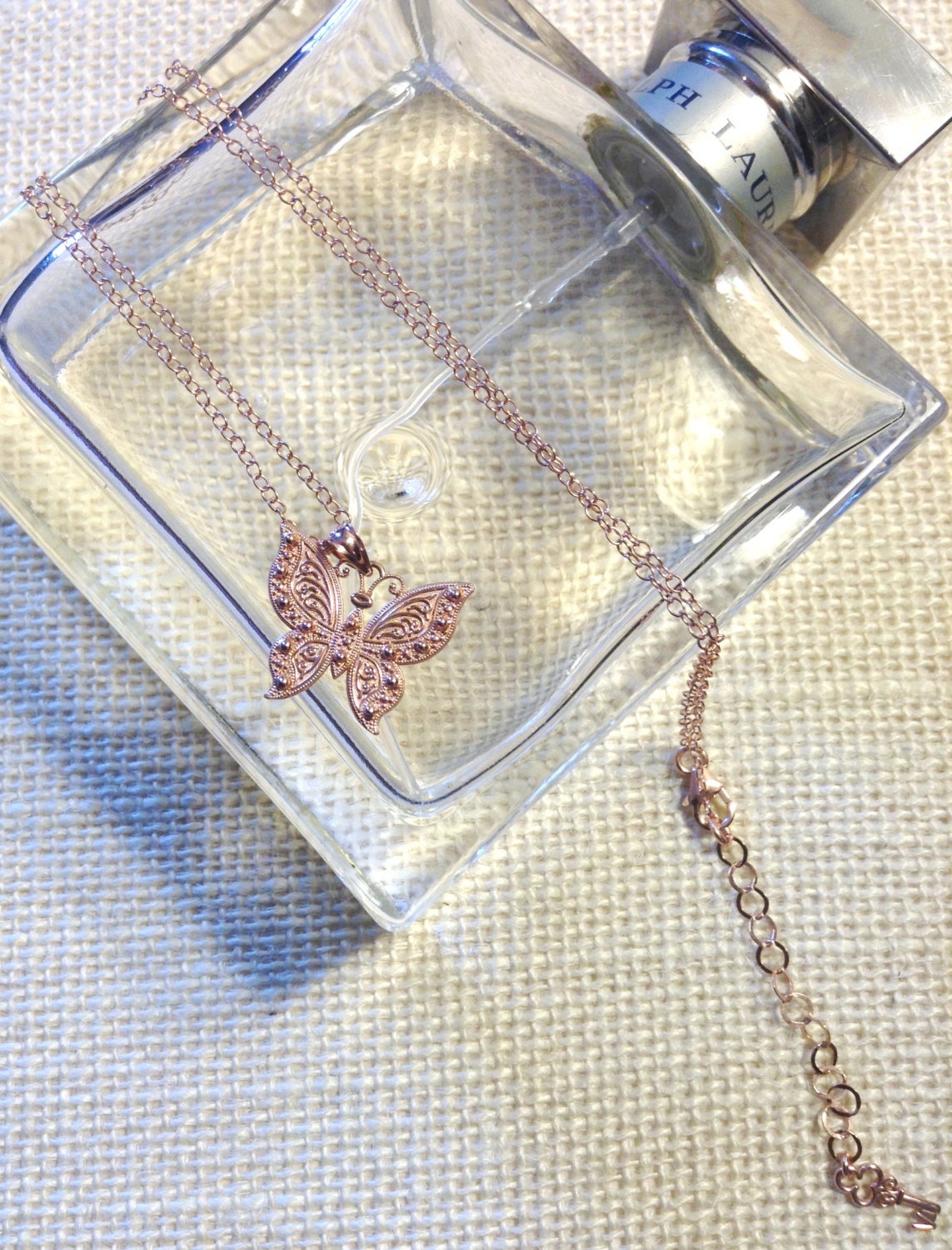 Ledune - Collana con farfalla e zirconi in argento 925 PHC28568