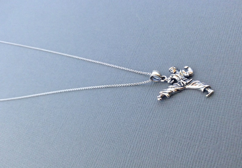 Karate Boy & Girl 2 Necklace Set in Sterling Silver Karate Etsy