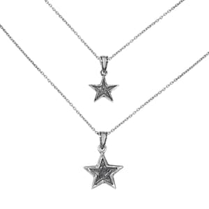 Conjunto de Collar de Estrellas en Plata de Ley. Joyería Estrella, Regalo de Navidad.
