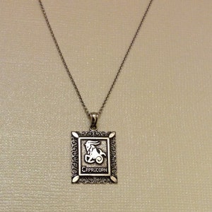 Steinbock Sternzeichen Halskette aus Sterling Silber