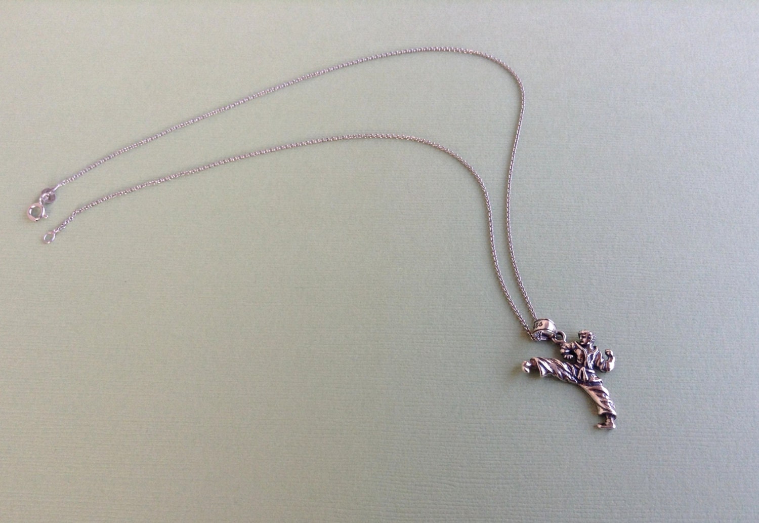 Karate Kid Necklace in Sterling Silver Karate Jewelry Etsy Canada