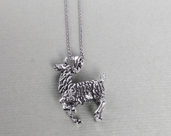 Llama Necklace in Sterling Silver