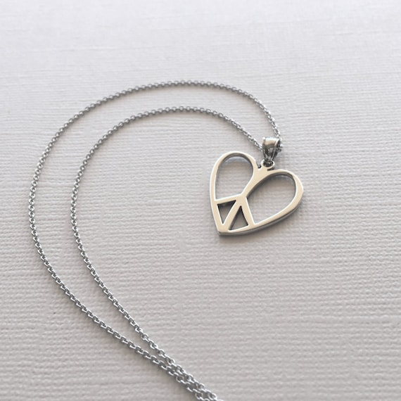 Heart Peace Sign Pendants Heart Peace Sign Pendants