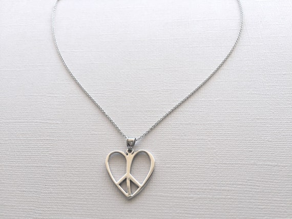 Heart Peace Sign Pendants Heart Peace Sign Pendants