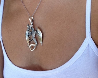 Dragon Necklace in Sterling Silver