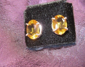 Golden Yellow Citrine Earrings