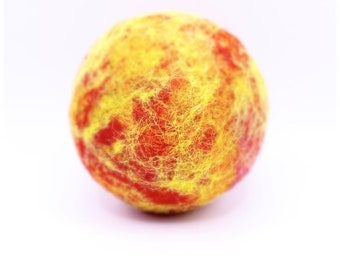 Needle Felted Sun - Wool Sun Sculpture in 4 Sizes - Montessori Waldorf Space Toy - Homeschool Astronomy - Solar System Add On
