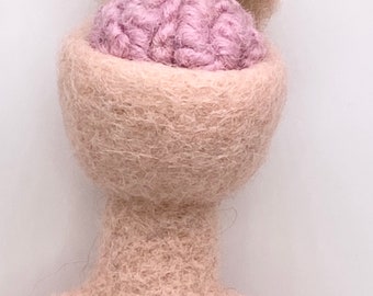 Anatomy Doll, human anatomy art, art doll, medical doll, pretend medical play, miniature collectibles, felted wool art, doctor, surgeon