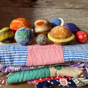 Small Sized Solar System in a Bag, Needle Felted Planets, Teacher Gift ...