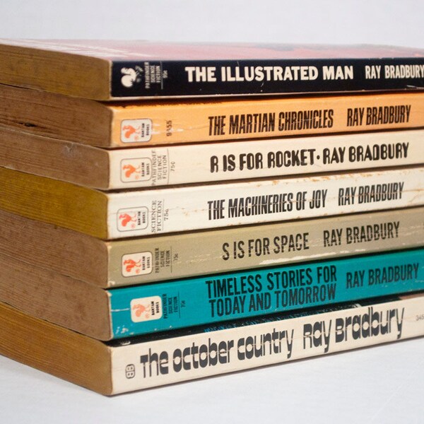 Ray Bradbury vintage 1970s Sci-Fi Books