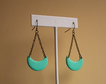 Crescent Dangles - Turquoise