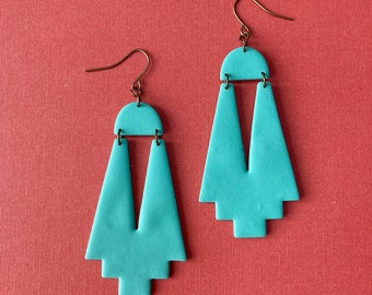 Geo Dangles - Turquoise