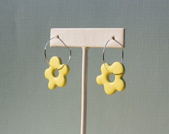 Flower Power Hoops - Lemon