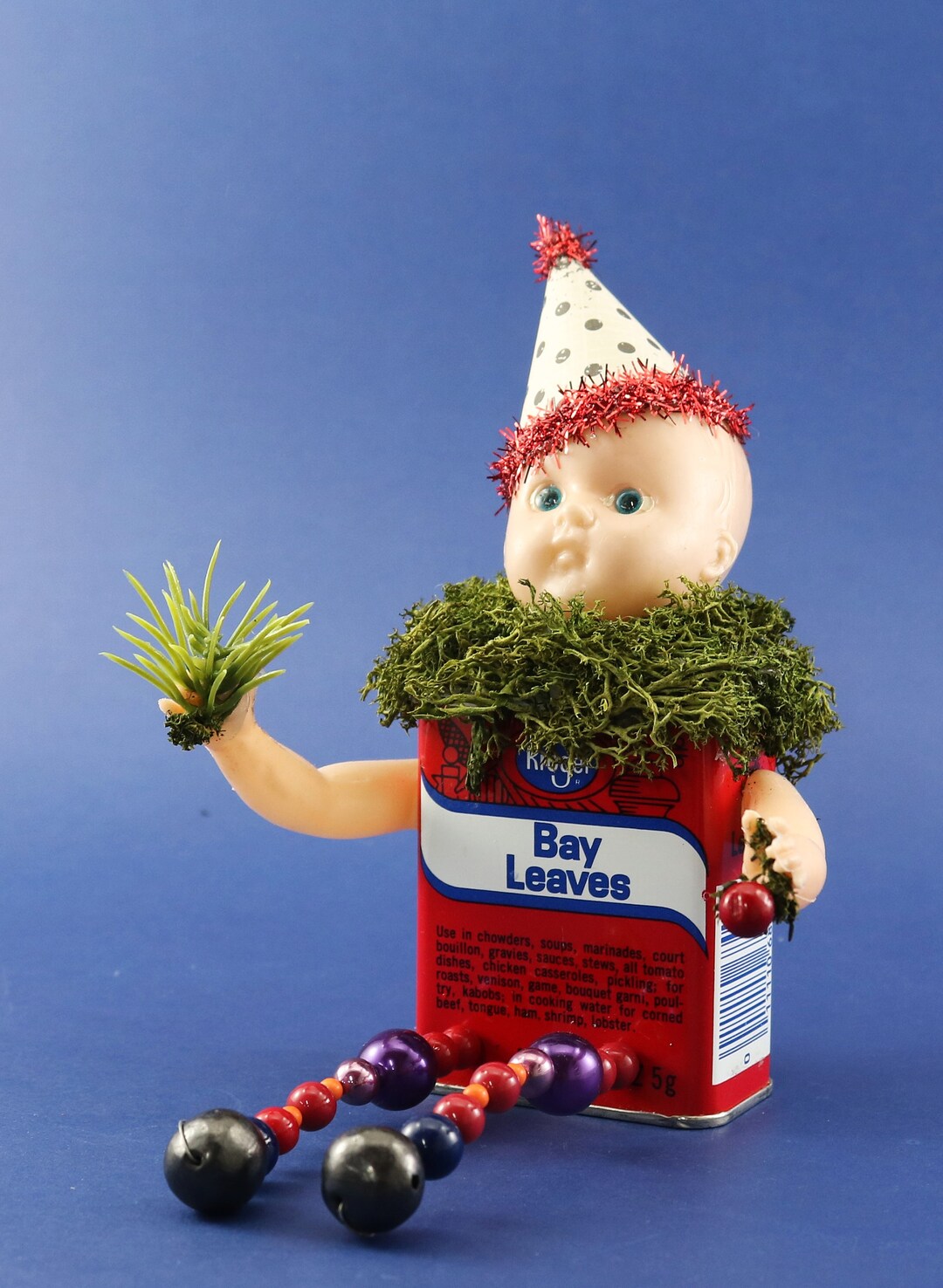 Vintage Kroger Bay Leaves Spice Tin Fairy Elf Shelf Sitter Etsy