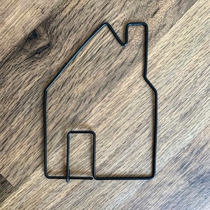 Handmade black Pictured Wire House. Wire Art House Warming - Etsy