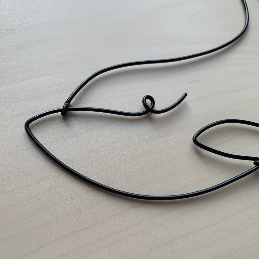 Handmade black Pictured Wire Whale. Wire Art Scandi Wall | Etsy