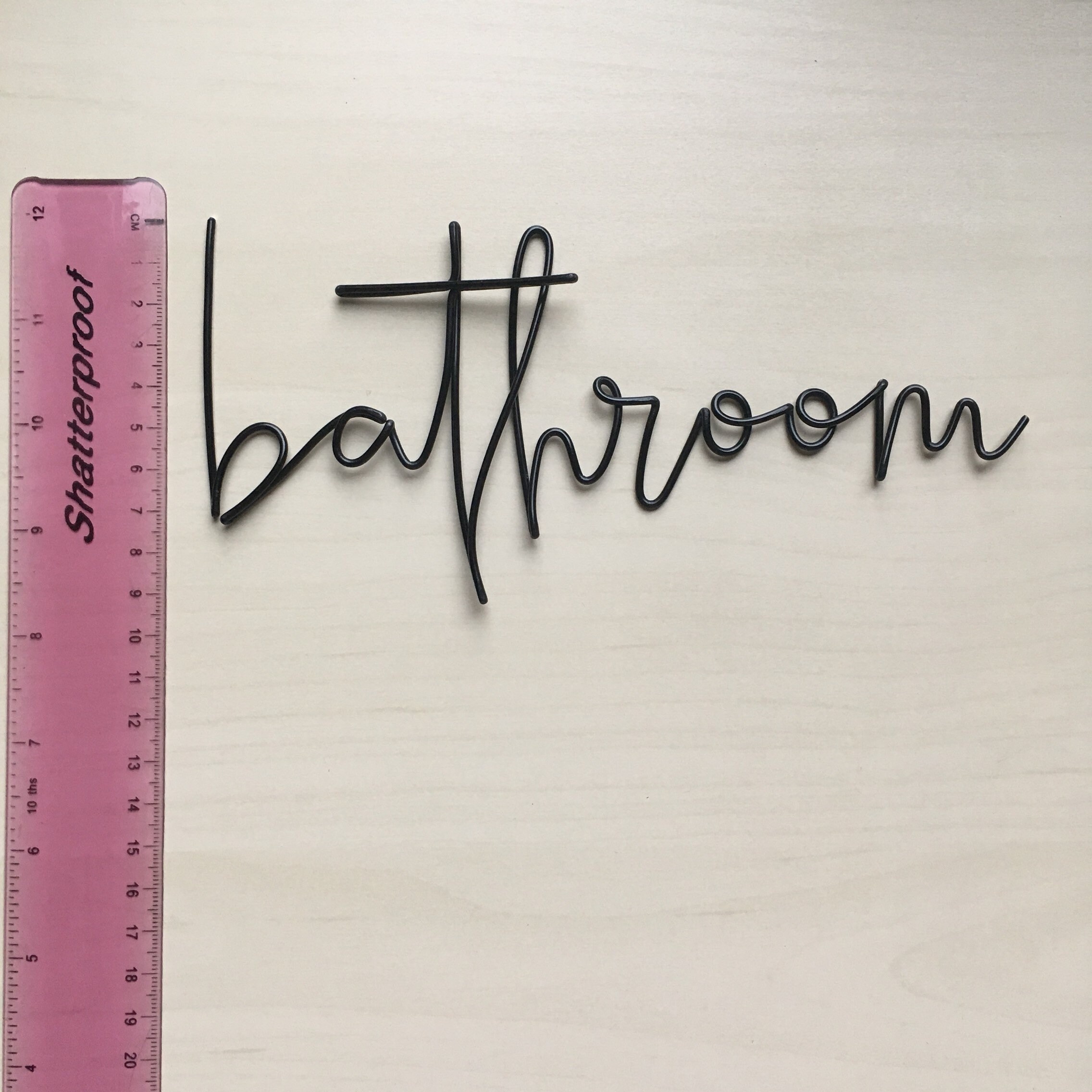 Wire Word bathroom' Wall/door Sign. Wire Art Bathroom Etsy Wire Word bathroom' Wall/door Sign. Wire Art Bathroom Etsy