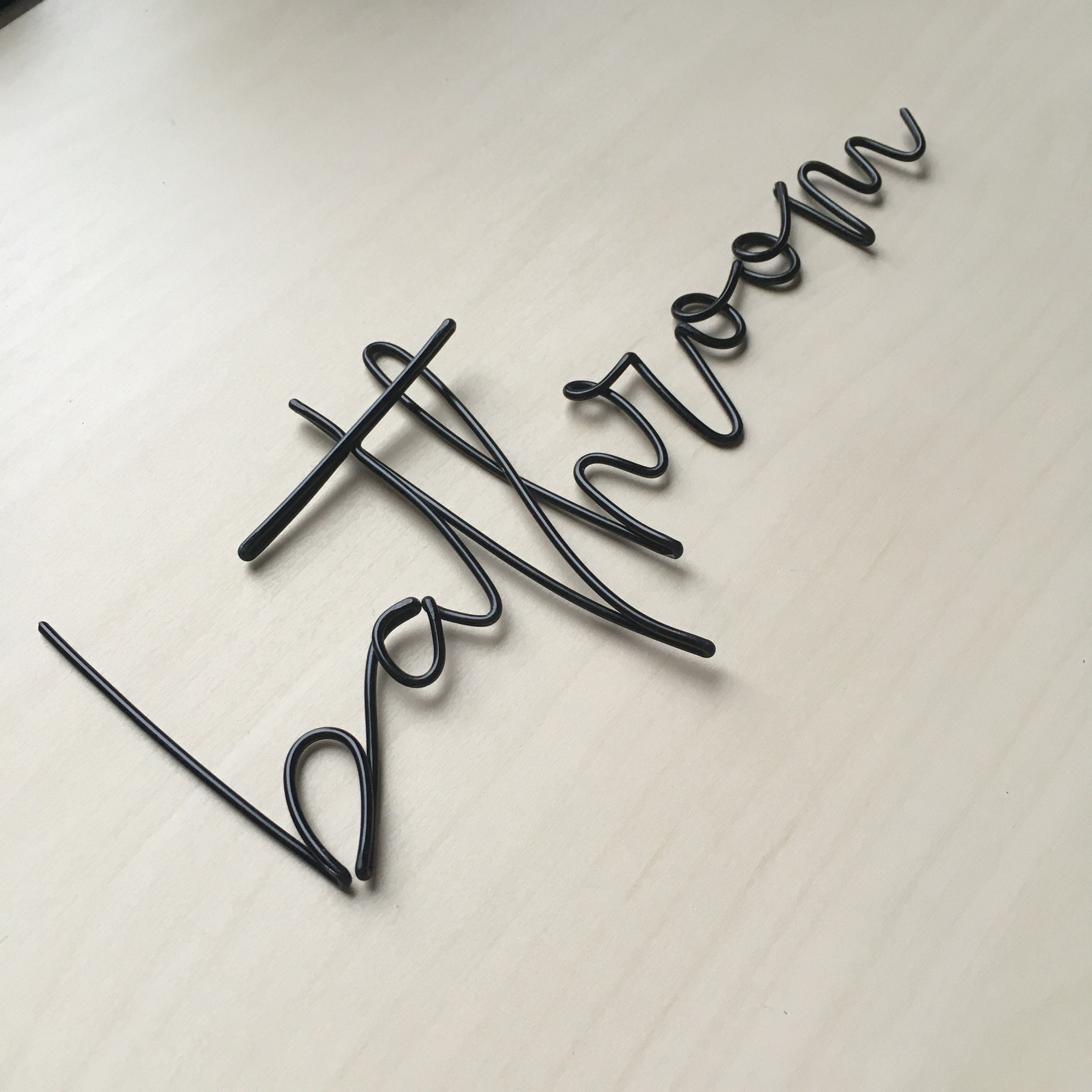 Wire Word bathroom' Wall/door Sign. Wire Art Bathroom - Etsy