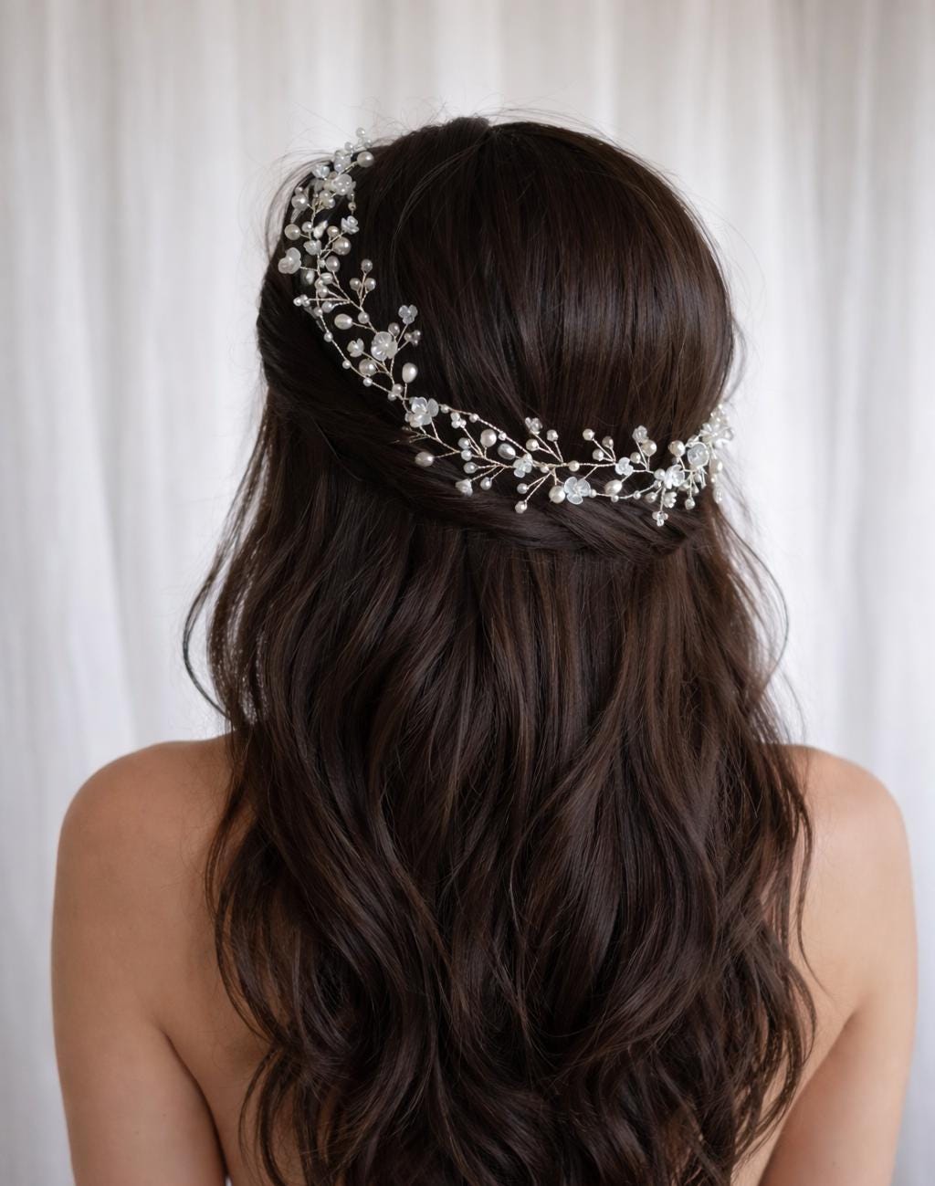 Fascia per capelli da sposa con perle e cristalli • Fascia per capelli da sposa con cristalli • Fascia per capelli da sposa con perle • Accessorio per capelli da sposa con