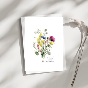 vous faites partie des fleurs sauvages carte de vœux | 5 x 7