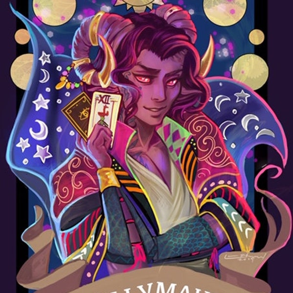 Mollymauk, high quality, original digital painting ( 11.69 x 16.54 inches)