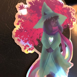 Power of Fluffy bois Holographic Ralsei sticker Delta rune image 3