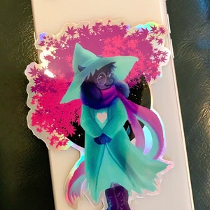 Power of Fluffy bois Holographic Ralsei sticker Delta rune image 1