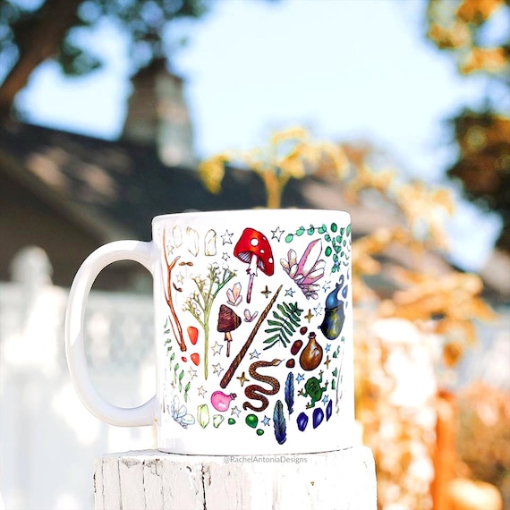 Pagan Wiccan Gift Mug Cup Yule Witch goddess moon