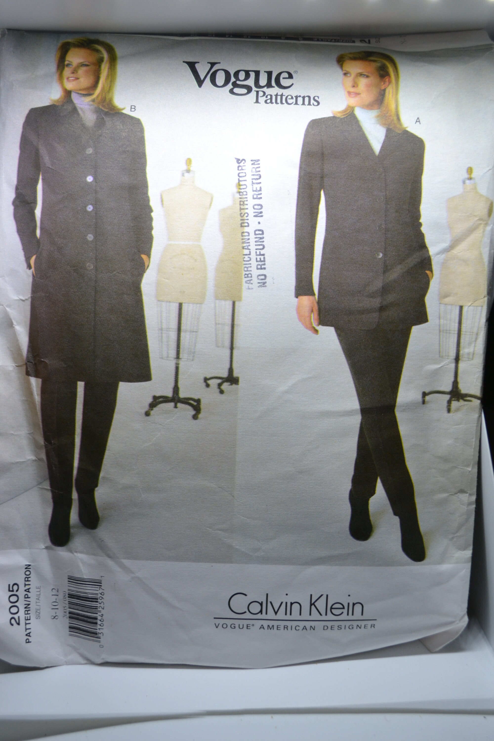 2005 Vogue CALVIN KLEIN 1997 Vintage Sewing Pattern - Etsy Australia
