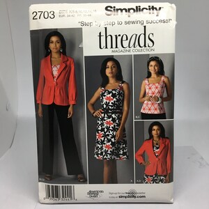 2703 Simplicity Threads 2009 Vintage Sewing Pattern Misses' Jacket ...
