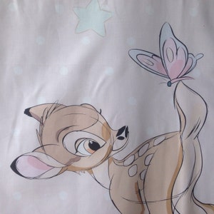 LAST ONE! Disney Bambi Fabric Cot Panel, 36" x 44", 90cm x 112cm, pale pink
