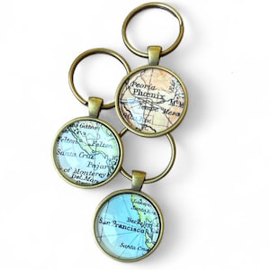 8th Anniversary Gift Bronze Keychain, 8 Year Wedding Anniversary Gifts, Eighth Wedding Anniversary Present for Him, 8th Wedding Bronze Gift