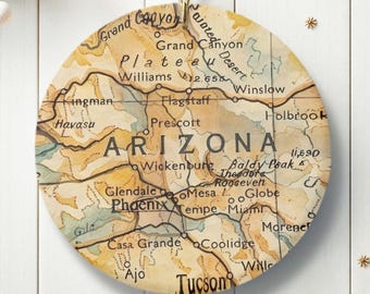 Arizona Map Christmas Ornament: Ceramic Keepsake Moving Gift