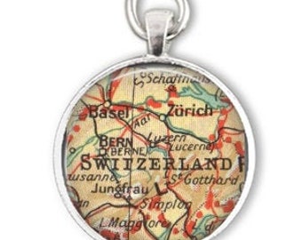I Love Switzerland Metal Keyring travel holiday gift idea swiss1548 