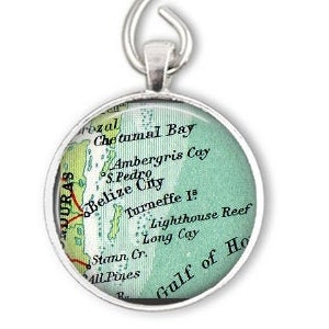 Keychain Belize Ornament Ambergris Cay Souvenir Boyfriend Honeymoon Vacation Gift
