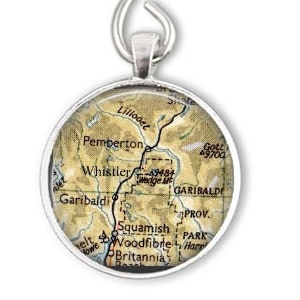 Whistler Ornament or Keychain, British Columbia Ornament, Whistler Christmas Ornament, Canada Travel Ornament, ski gift, Adventure Gift, man