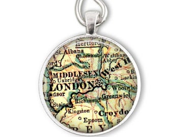 London Map Ornament, London Christmas Ornament, London England Ornament, Gifts Under 20, Gift Ideas for Men, Travel Ornament, Gift for Mom