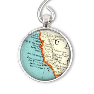 California Map Ornament: Vintage Coast Souvenir