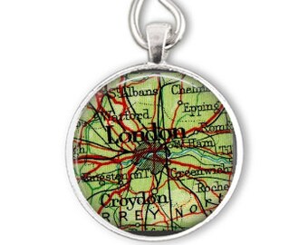 London Map Ornament, London Christmas Ornament, London England Ornament, Gift Ideas for women Travel Ornament, Gift for Mom Gifts under 20