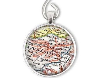 Military Ornament, Afghanistan Ornament or Keychain, Husband Gift Idea, Military Gifts, Custom Holiday Ornament, Map Ornament, man gift idea