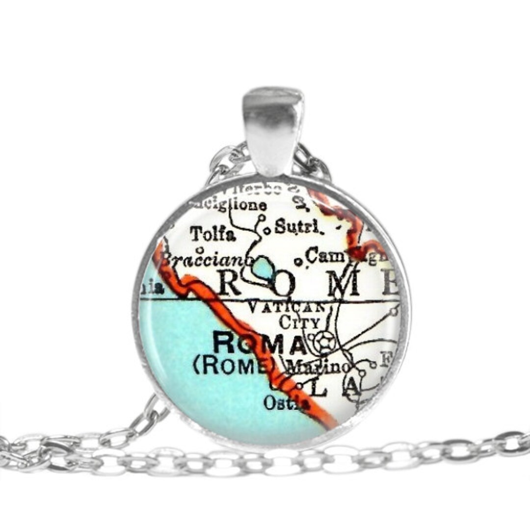 Rome Italy Necklace Pendant Italy Jewelry Rome Vatican City Etsy