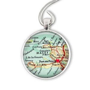 Haiti Map Ornament: Personalized Christmas Tree Ornament