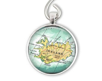 Iceland Map Ornament: Personalized Travel Gift